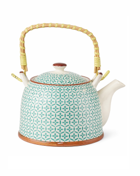 Κεραμική τσαγιέρα με φίλτρο 14Χ13εκ πράσινη